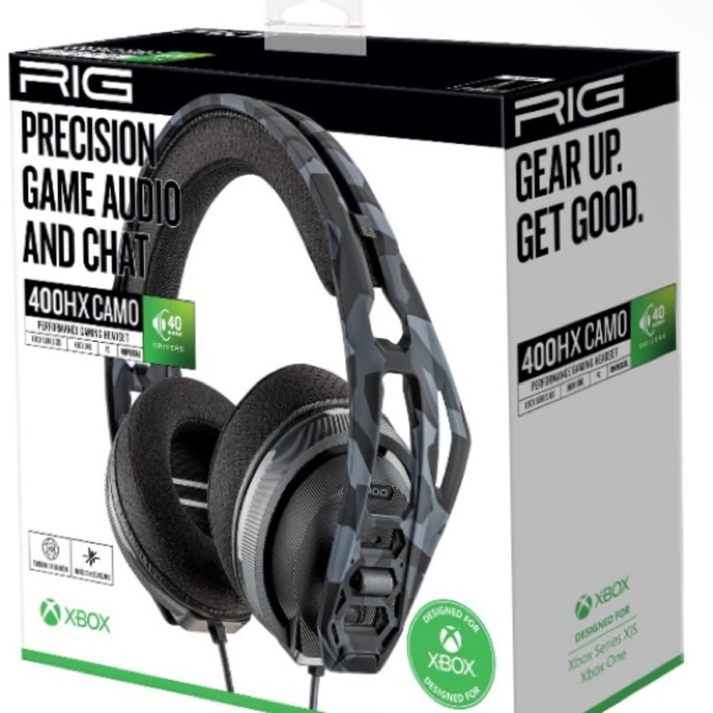 RIG 400 HX Wired Camo Stereo Gaming Headset for XBOX & PC and other devices NWT